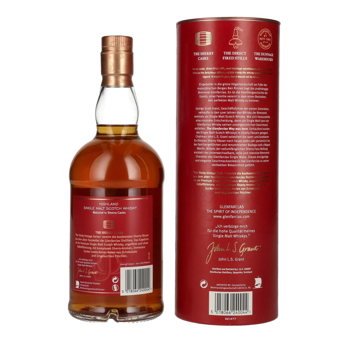 Glenfarclas THE TRINITY VINTAGE SERIES Sherry Cask Highland Single Malt 2012 46% vol. 0.7 l in a gift box