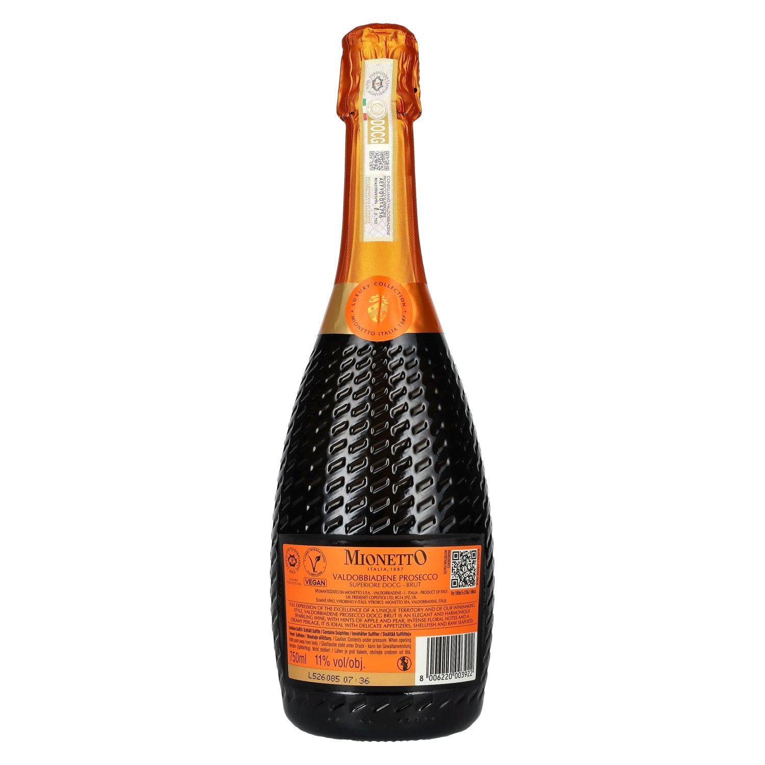 Mionetto Valdobbiadene Prosecco Superiore Brut Luxury Collection DOCG 11% Vol. 0,75l
