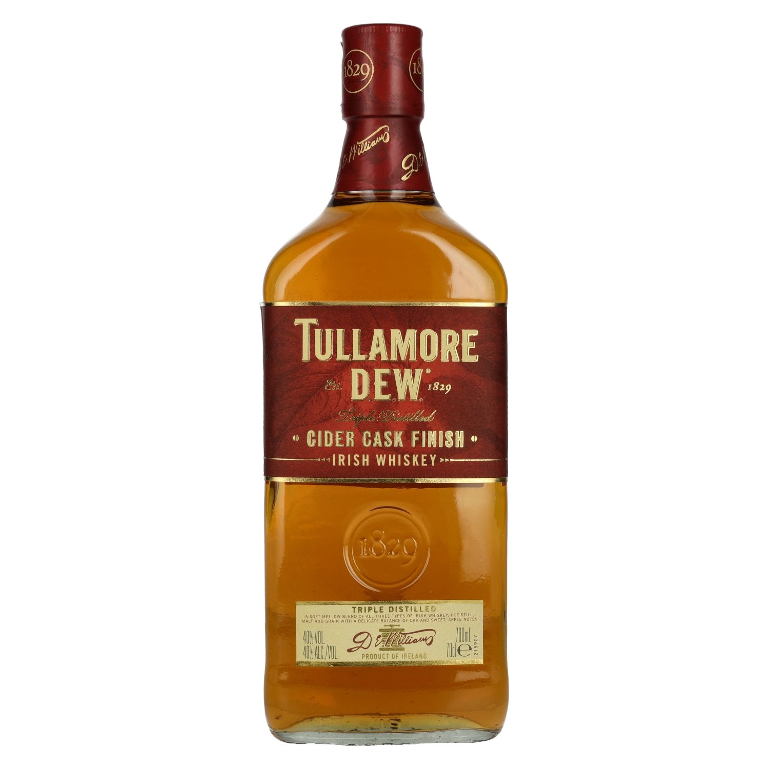 Tullamore D.E.W. Irish Whiskey CIDER CASK Finished 40% vol. 0,7 l