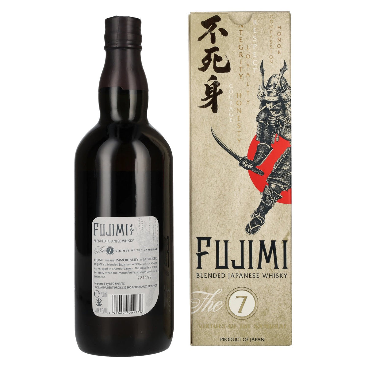 Fujimi The 7 Virtues Blended Japanese Whisky 40% Vol. 0,7l in Geschenkbox
