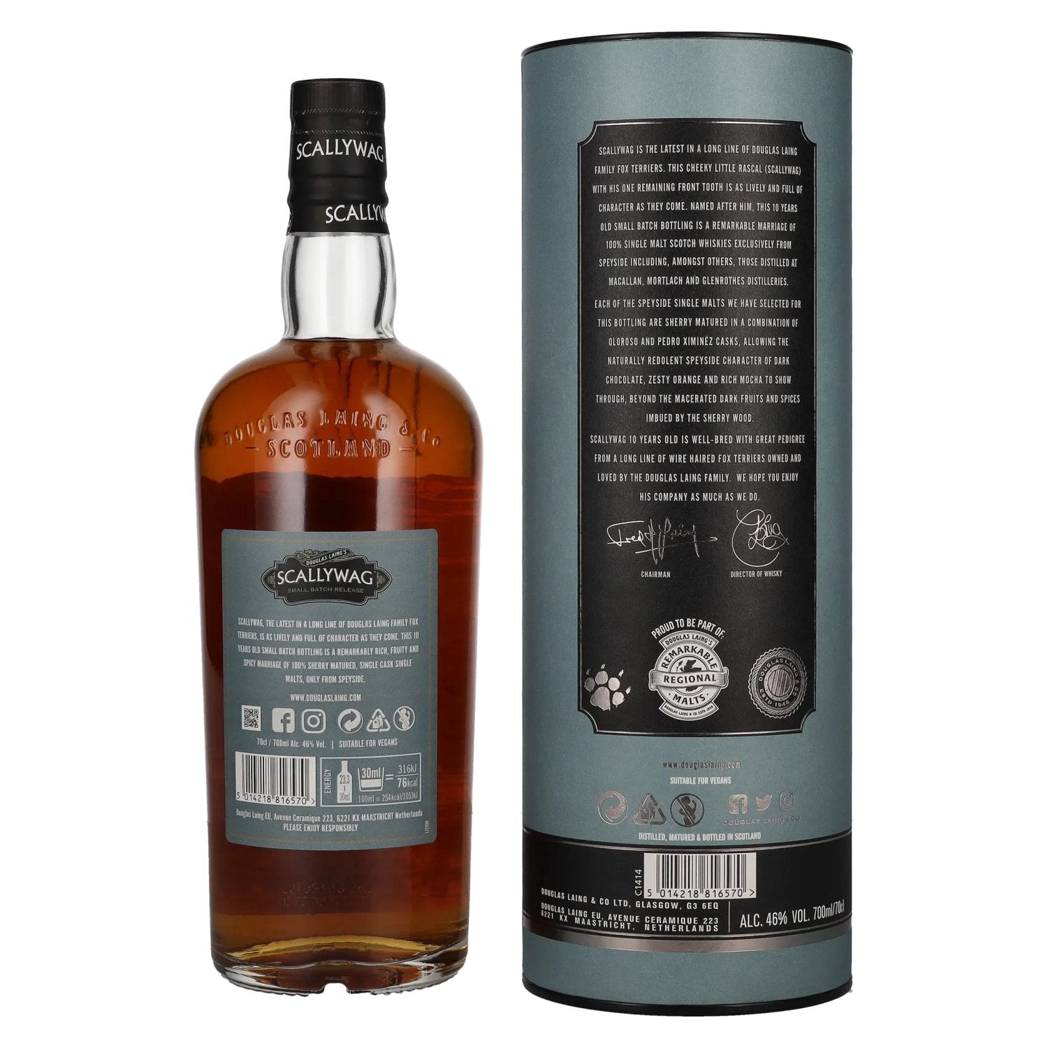 Douglas Laing SCALLYWAG 10 Years Old Speyside Blended Malt 46% Vol. 0,7l in Geschenkbox