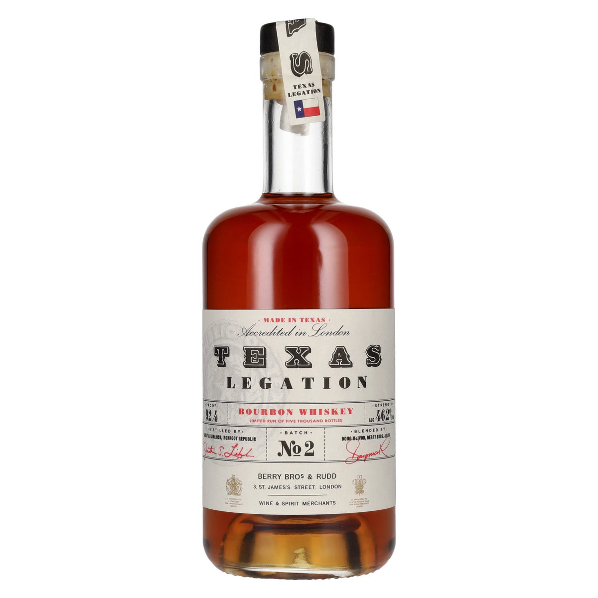 Texas Legation Bourbon Whiskey Batch 2 46,2 % vol. 0,7 l