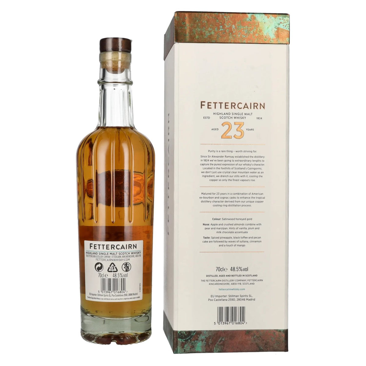 Fettercairn 23 Years Old Highland Single Malt Scotch Whisky 48,5% vol. 0,7 l in geschenkverpakking