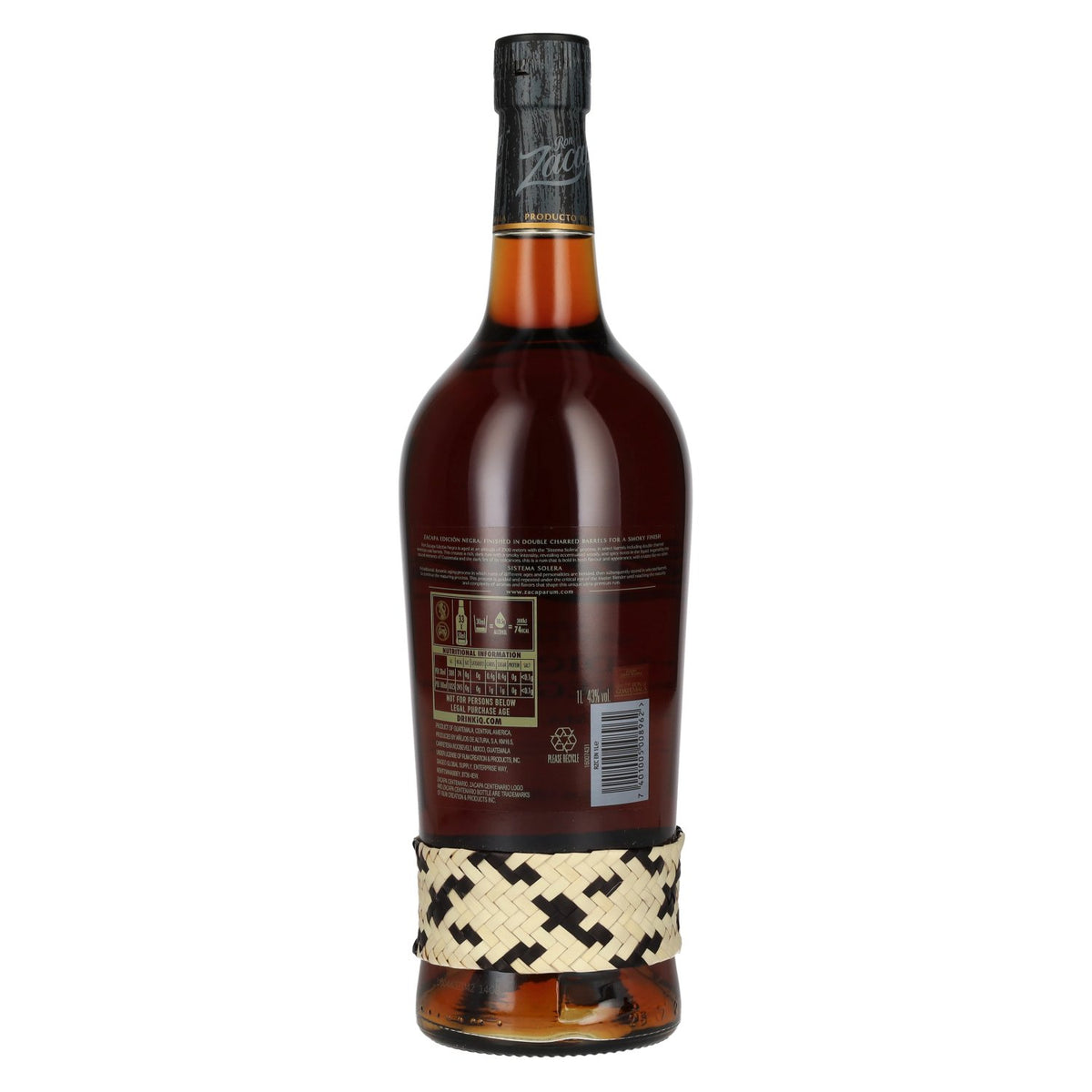 Ron Zacapa Centenario EDICIÓN NEGRA Sistema Solera Gran Reserva 43% vol. 1 l