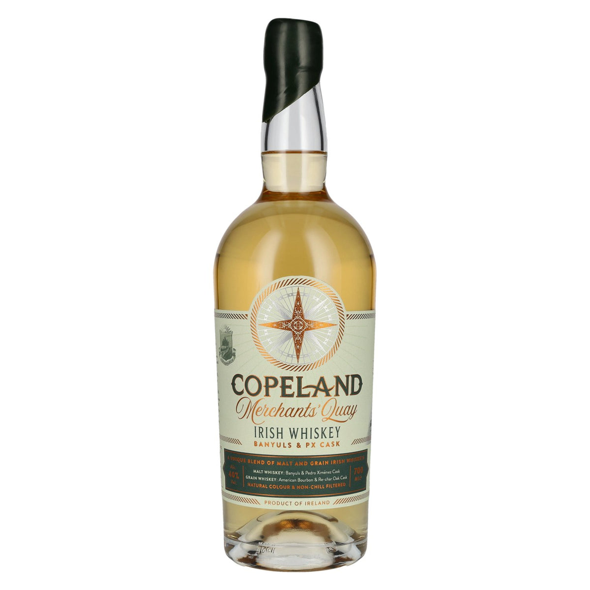 Copeland Distillery Merchant's Quay Banyuls &amp; PX Cask Green Label Ierse whisky 40% vol. 0,7 l