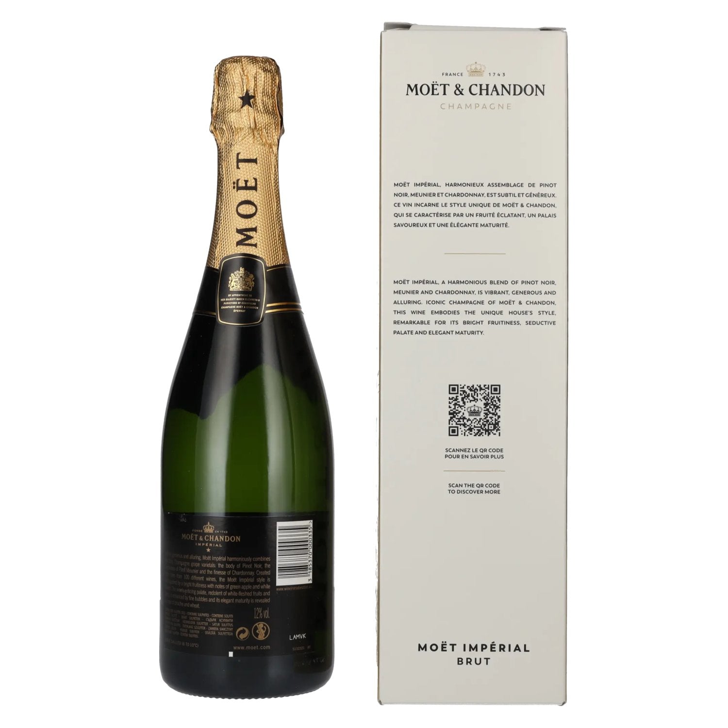 Moët &amp; Chandon Champagne IMPÉRIAL Brut 12% vol. 0.75l in geschenkverpakking met gouden speld