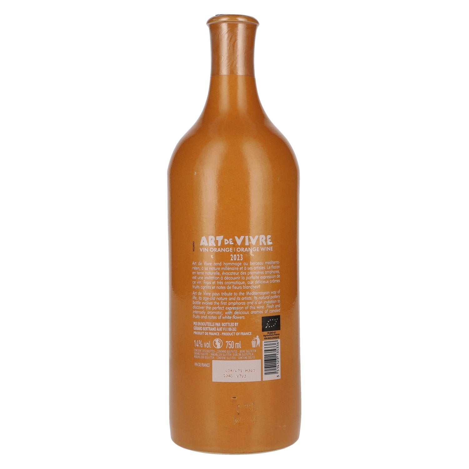 Gérard Bertrand Art de Vivre Orange Wine 2023 13% ABV 0.75l
