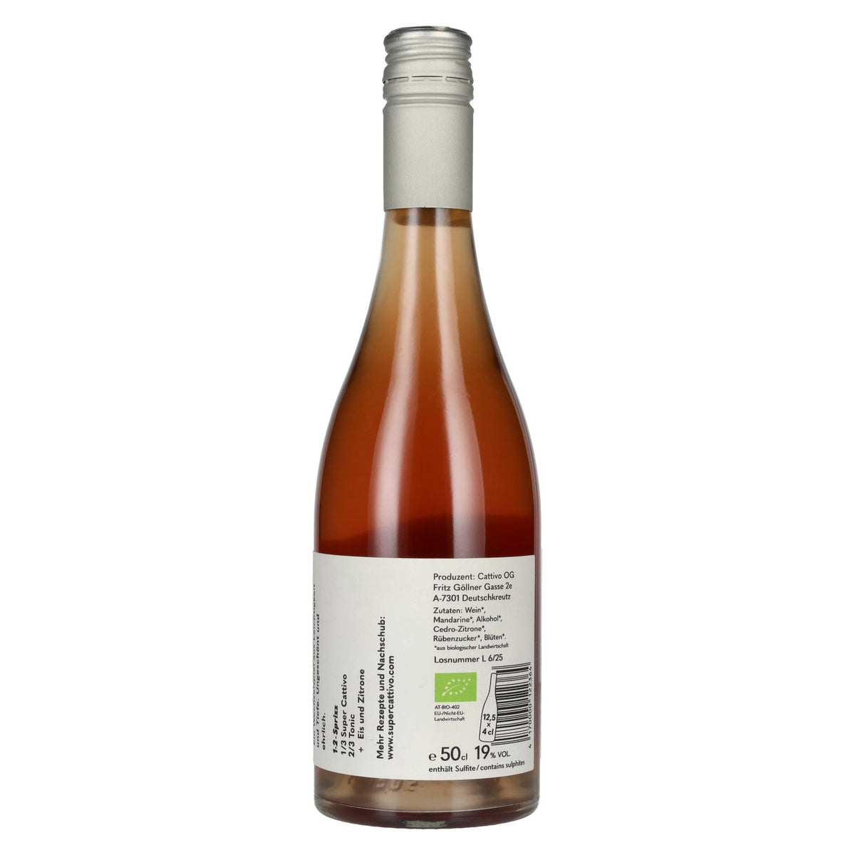 Super Cattivo Mandarino Bio Bitter Aperitivo 19% Vol. 0,5l