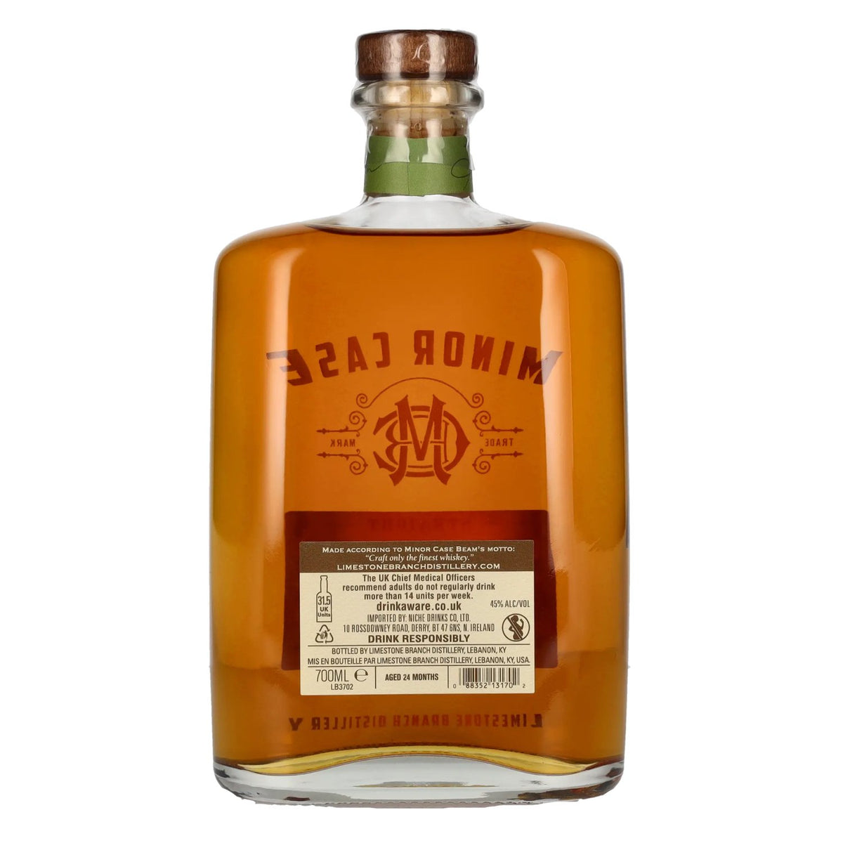 Minor Case Straight RYE WHISKEY, gerijpt in sherryvaten, 45% vol., 0,7 l