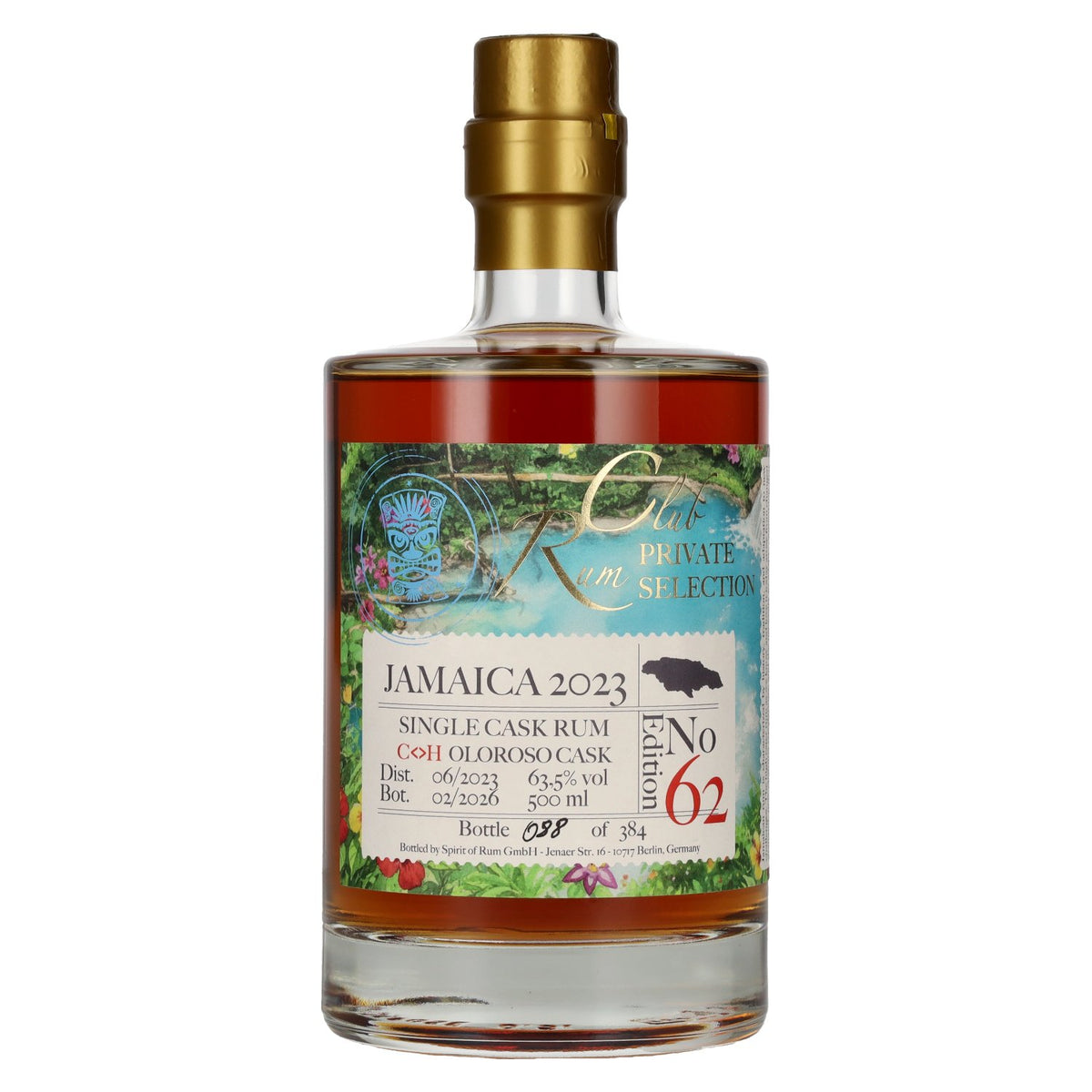 Rum Club PRIVATE SELECTION Jamaica Single Cask Rum Edition 62 2023 63.5% vol. 0.5l