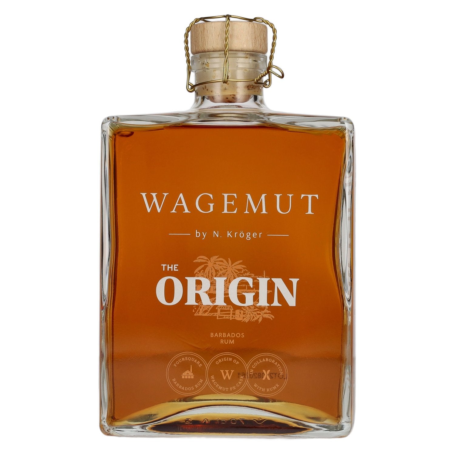 Wagemut by N. Kröger THE ORIGIN Barbados Rum 64.1% vol. 0.7 l
