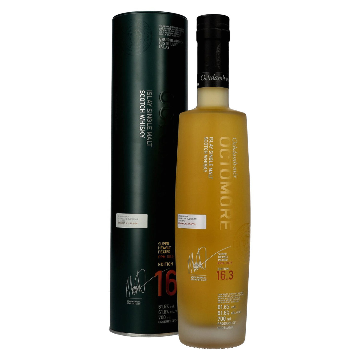 Octomore EDITION: 16.3 Super Heavily Peated Islay Single Malt 61.6% ABV 0.7l in a tin box