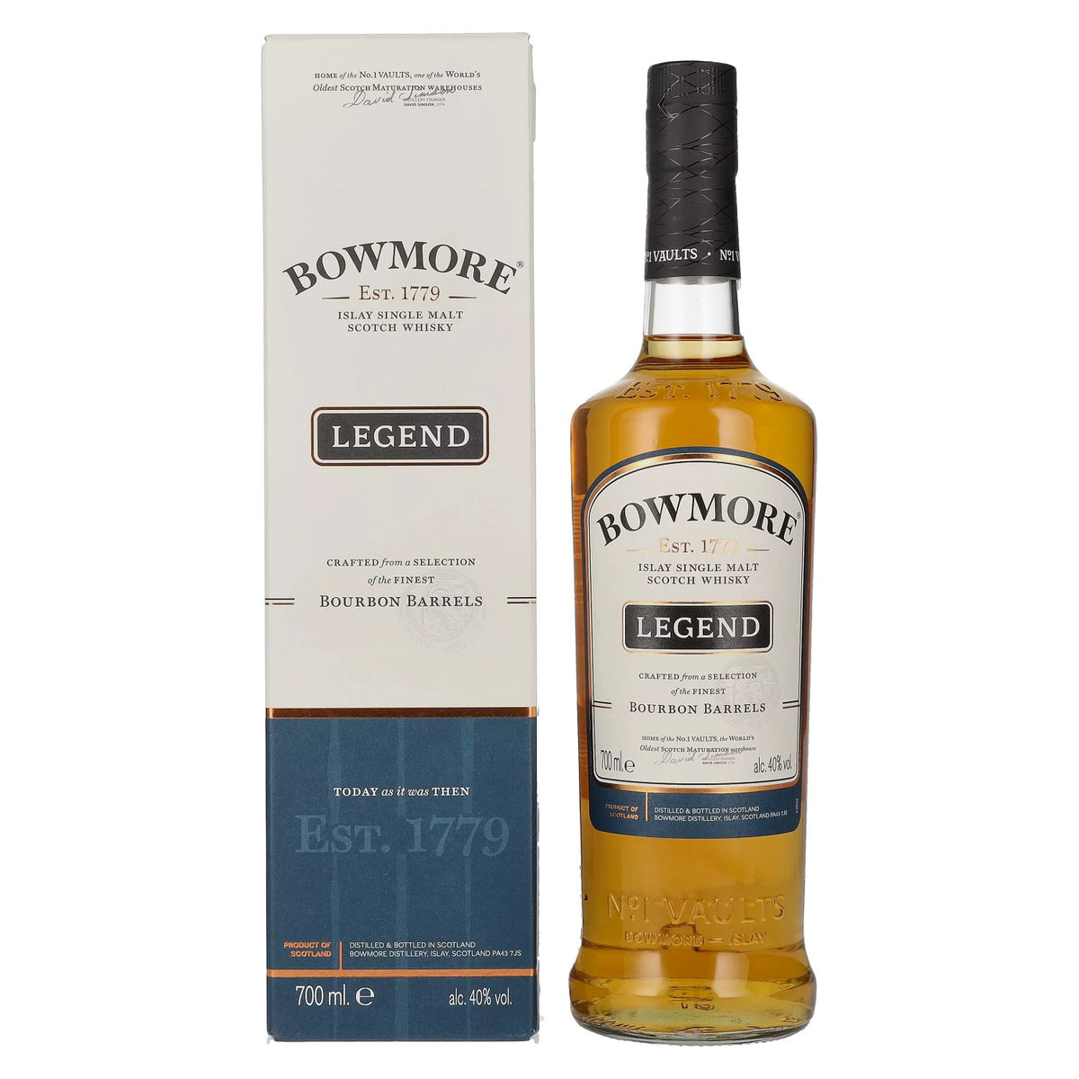 Bowmore LEGEND Islay Single Malt 40% vol. 0,7 l in geschenkverpakking