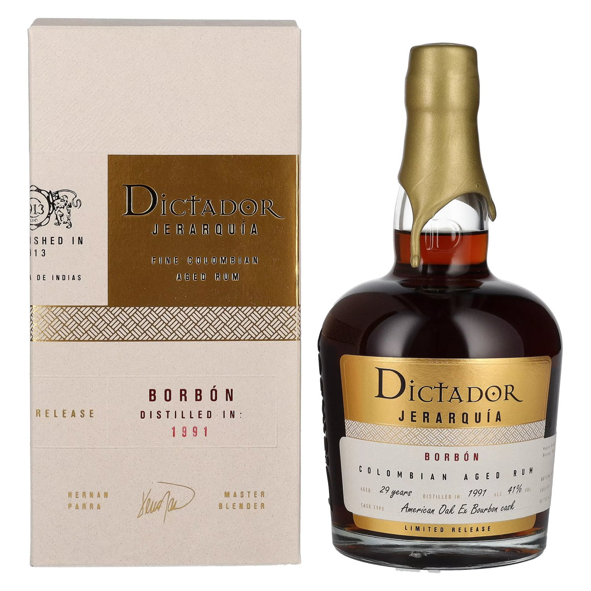 Dictador JERARQUÍA 29 Years Old BORBÓN Rum 1991 41% Vol. 0,7l in Geschenkbox