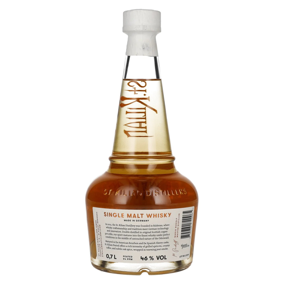 Whisky single malt tourbé St. Kilian, 46 % vol., 0,7 l