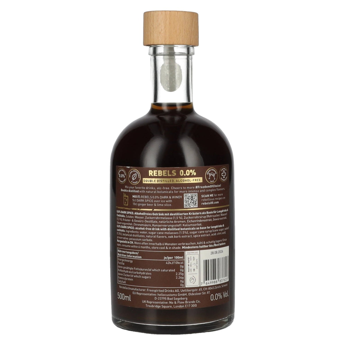 Rebels 0.0% Cheers Revolution Dark Spice Alcohol-Free 0,5l