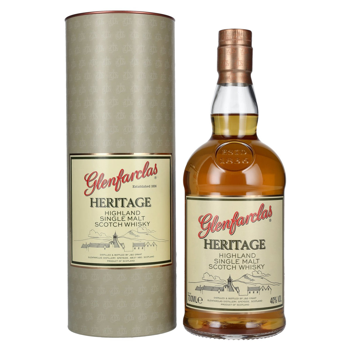 Glenfarclas HERITAGE Highland Single Malt Scotch Whisky 40% vol. 0.7 l in a gift box