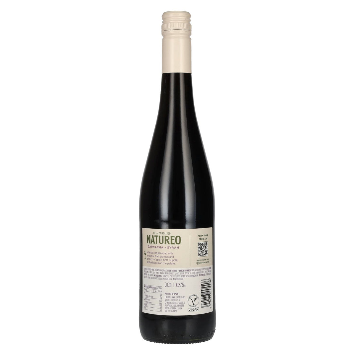 Torres Natureo Garnacha-Syrah sans alcool 2025 0,75 l