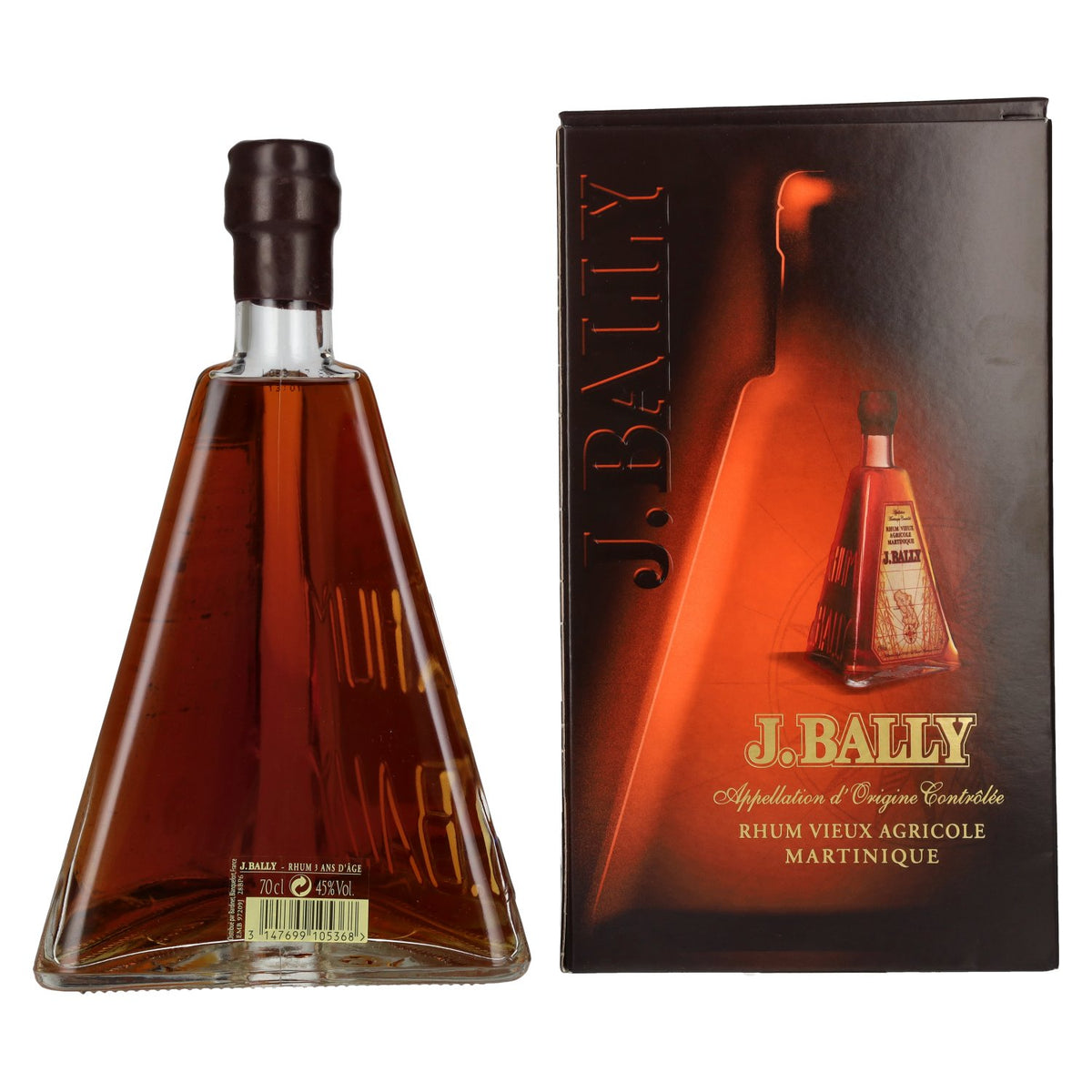 J. Bally Rhum Vieux Agricole Martinique 3 Ans D'Âge 45% Vol. 0,7l in Geschenkbox