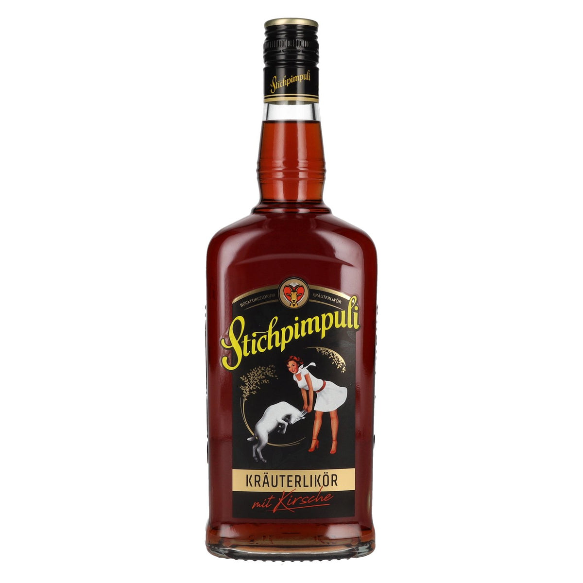 Stichpimpuli Bockforcelorum Kräuterlikör mit Kirsche 35% Vol. 0,7l