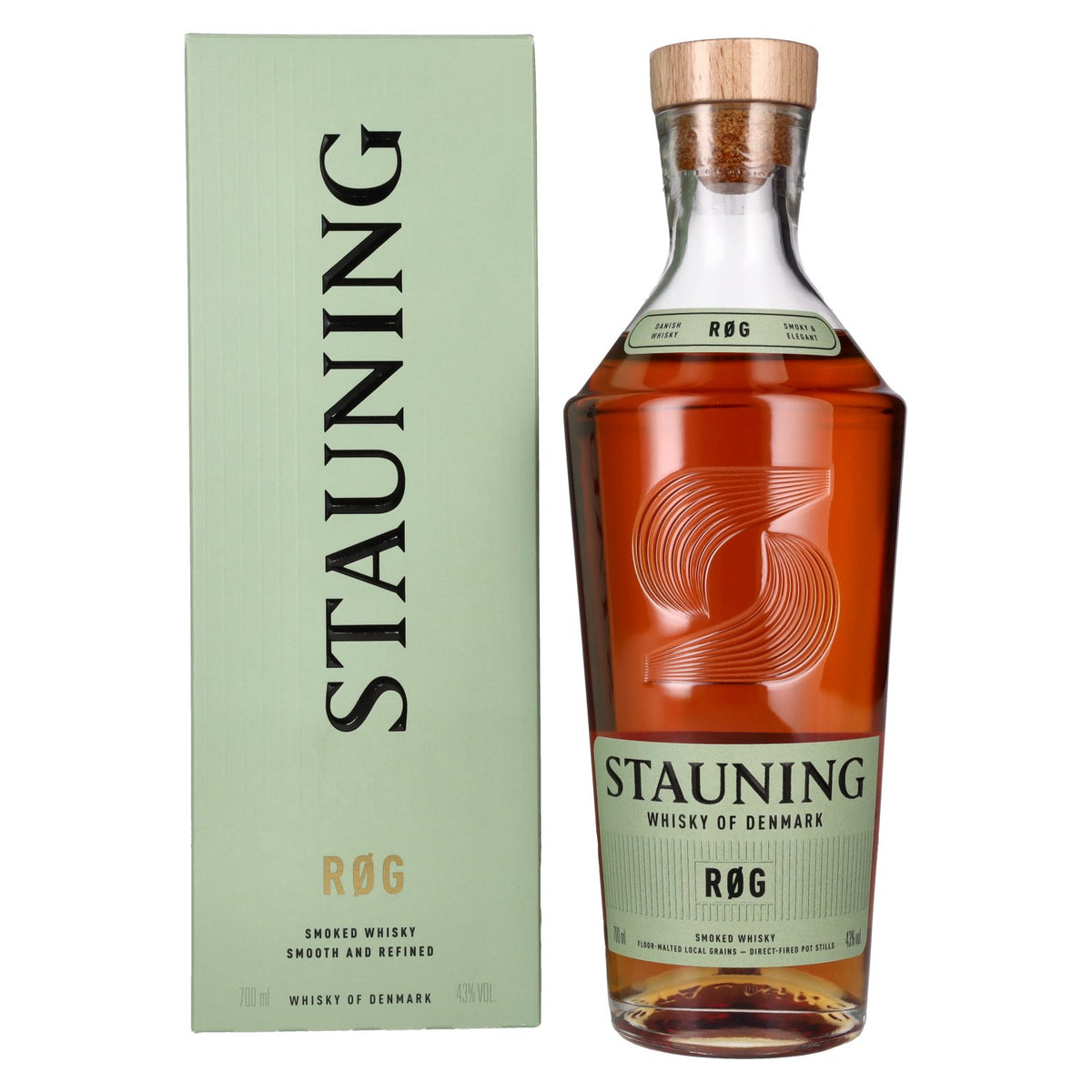 Stauning RØG Smoked Danish Whisky 43% Vol. 0,7l in gift box