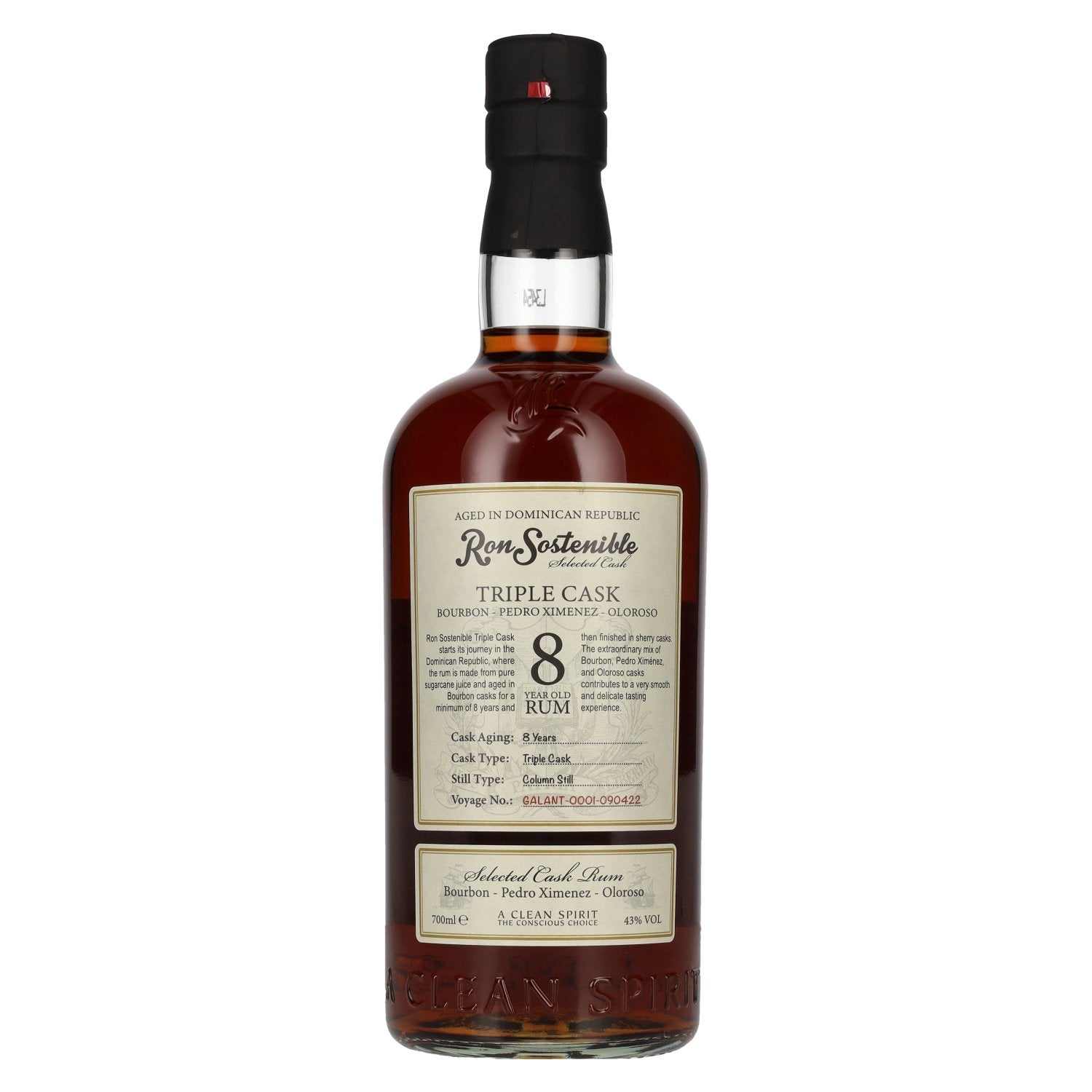 Ron Sostenible 8 Years Old Triple Cask Rum 43% Vol. 0,7l