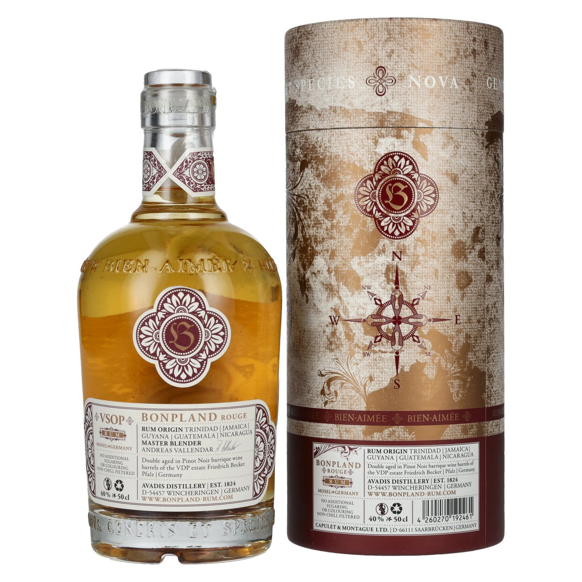 Bonpland Rum Rouge VSOP 40% Vol. 0,5l in Geschenkbox