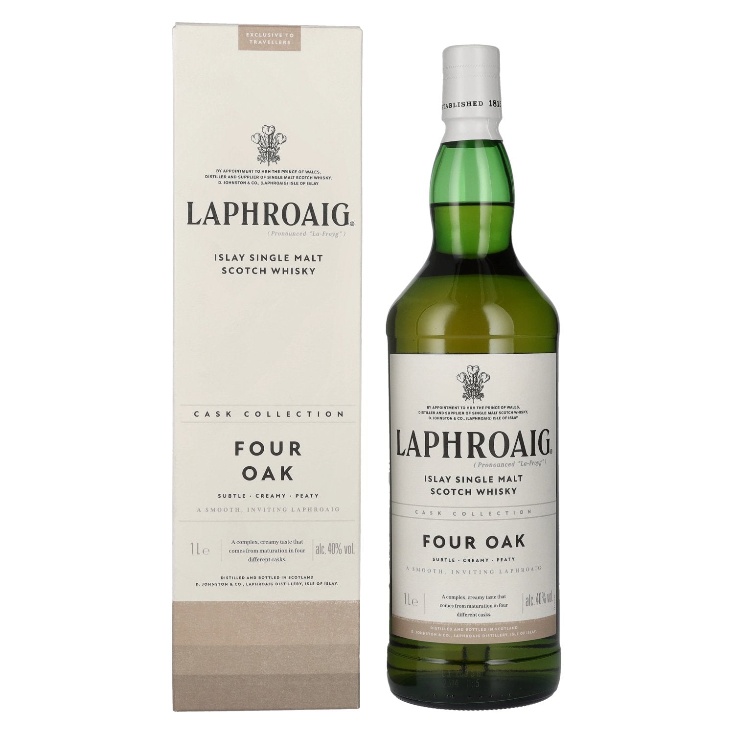 Laphroaig FOUR OAK 40% vol. 1 litre in a gift box