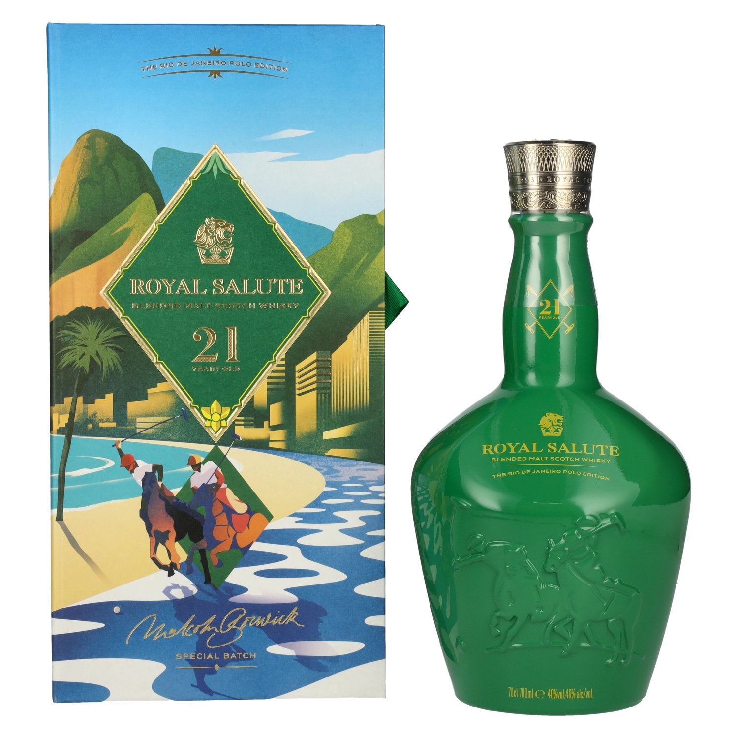 Royal Salute 21 Years Old THE RIO DE Janeiro POLO EDITION Blended Scotch Whisky 40% Vol. 0.7l in geschenkverpakking