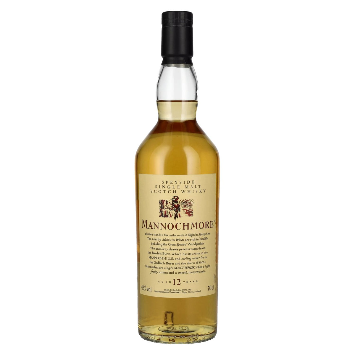 Mannochmore 12 ans d'âge, Single Malt du Speyside, 43 % vol., 0,7 l