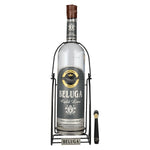 Vodka Beluga Gold Line Montenegro 40 % vol., 3 l, dans un coffret cadeau avec support pivotant et pinceau