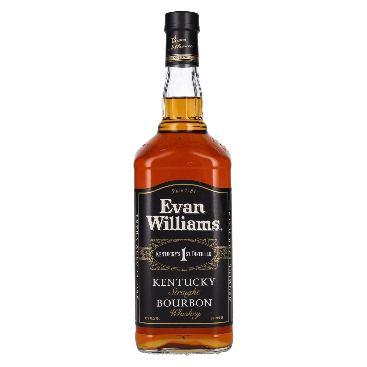 Evan Williams Kentucky Straight Bourbon Whiskey Black Label 43 % vol. 1 l