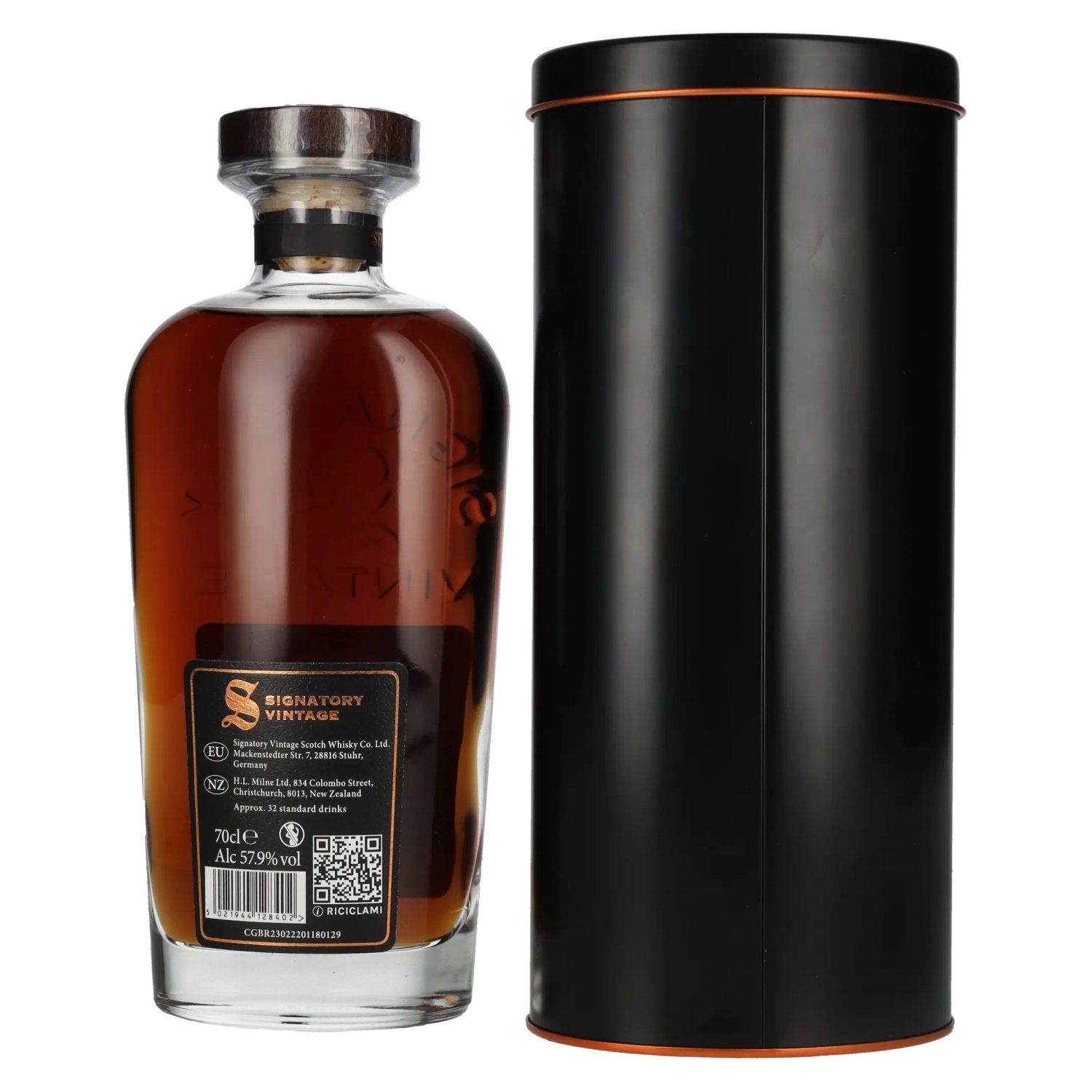 Signatory Vintage SYMINGTON'S CHOICE 16 Years Old AUCHROISK PX Hogshead Finish #3 2008 57,9% Vol. 0,7l in Tinbox