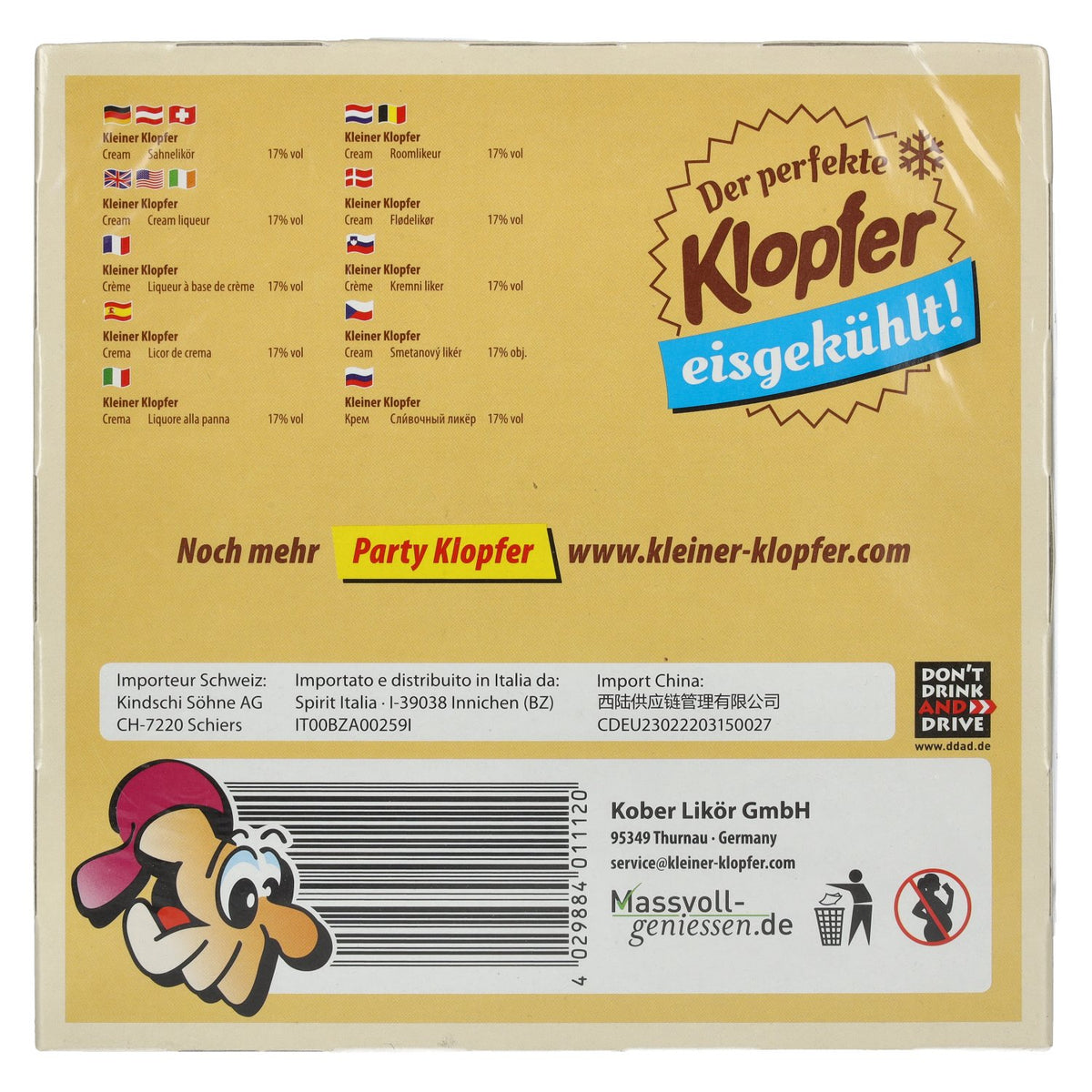 Kleiner Klopfer Cream 17 % vol. 25 x 0,02 l