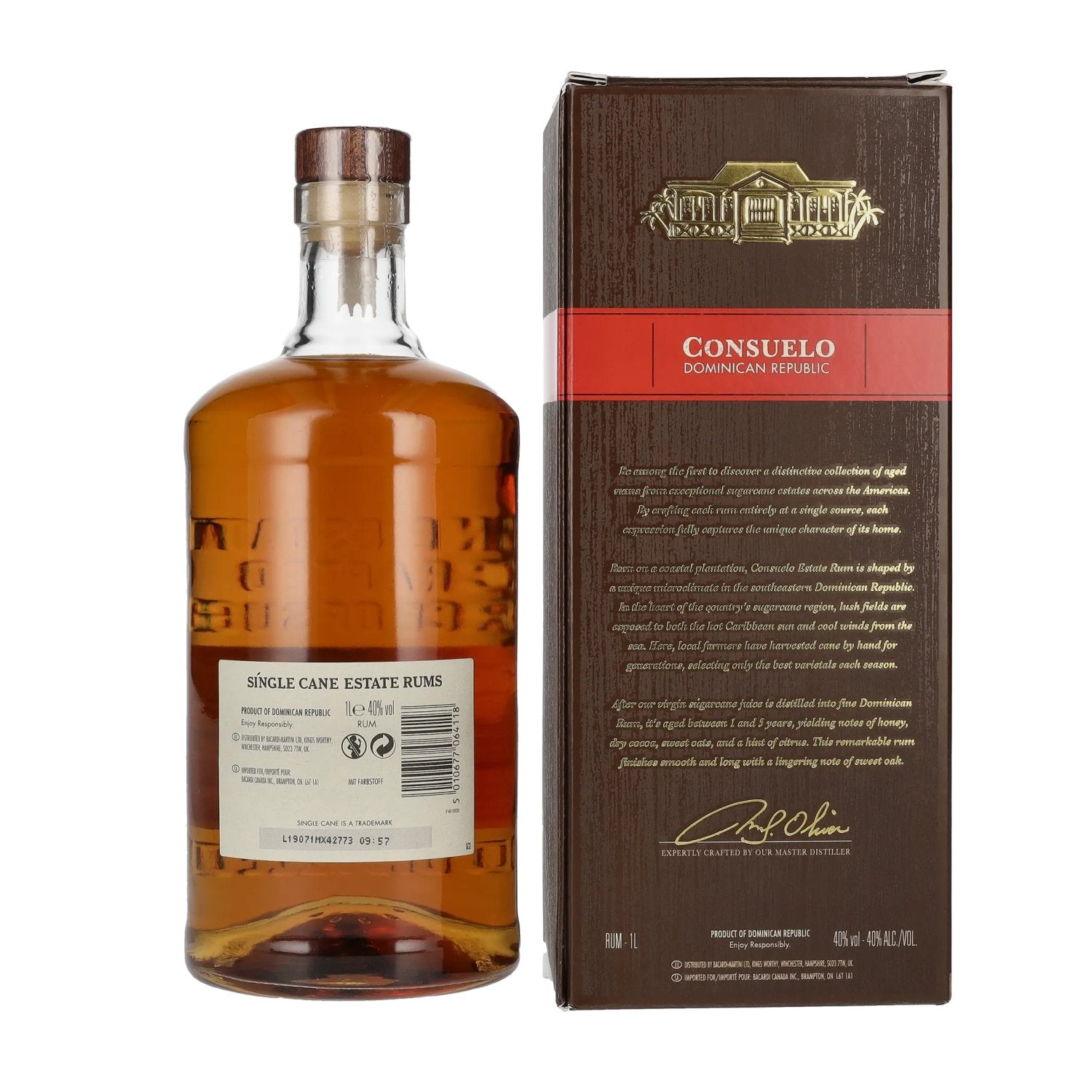 Single Cane Estate Rums CONSUELO 40% Vol. 1l in Geschenkbox