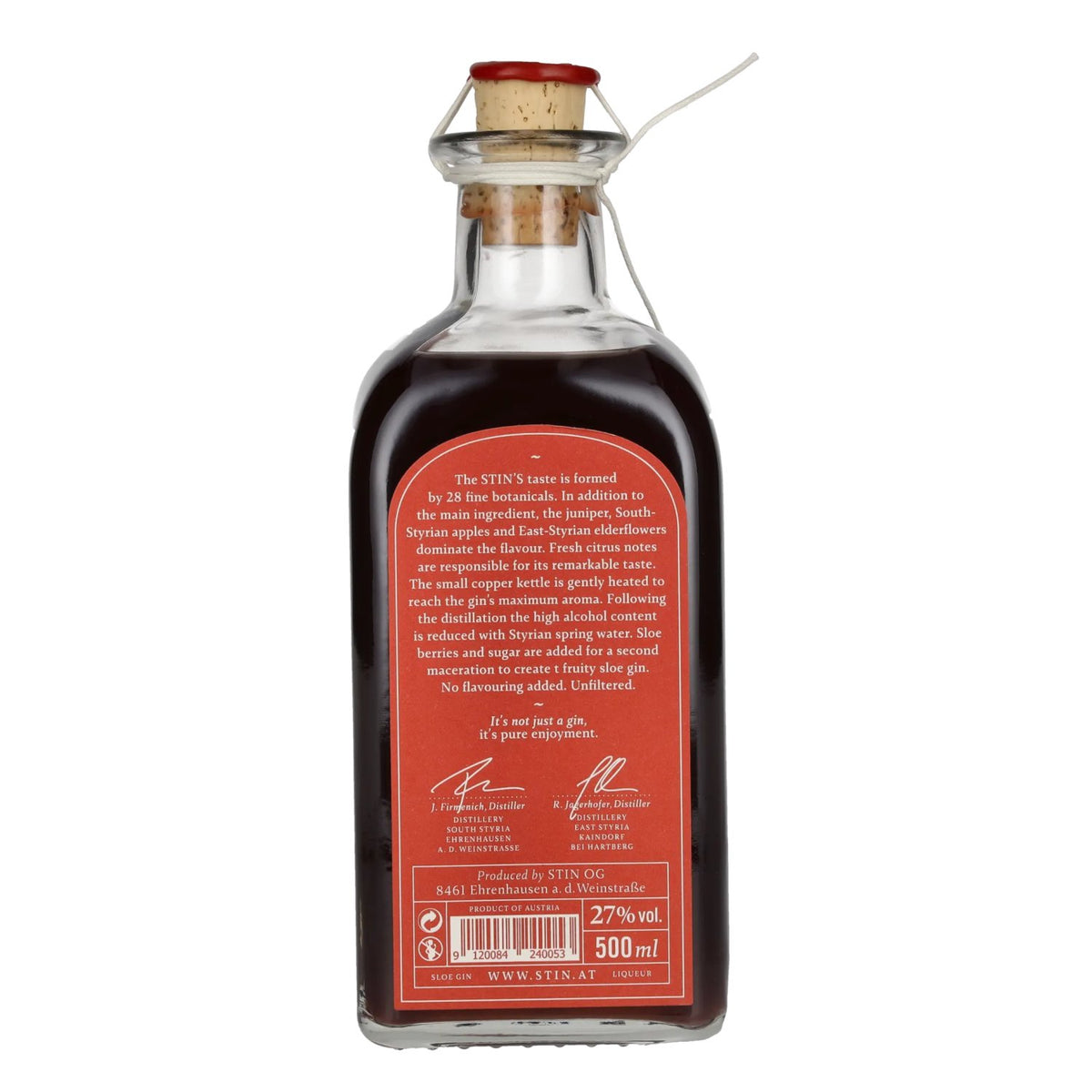 The STIN Gin aux prunelles macérées 27 % vol. 0,5 l