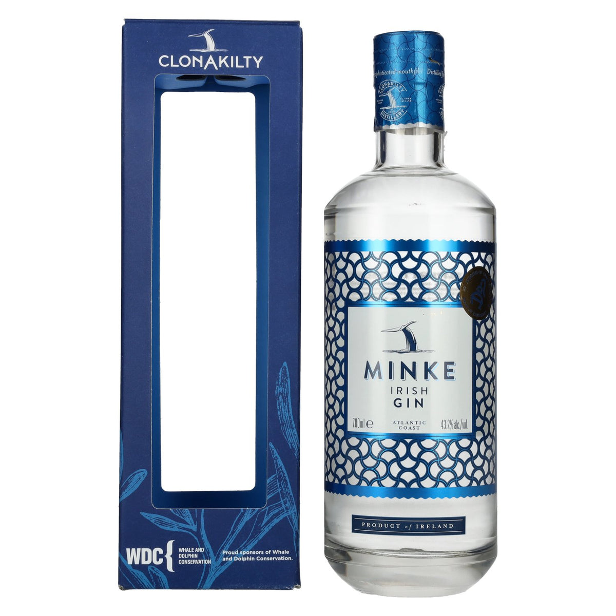 Gin irlandais Minke 43,2 % vol., 0,7 l, dans un coffret cadeau