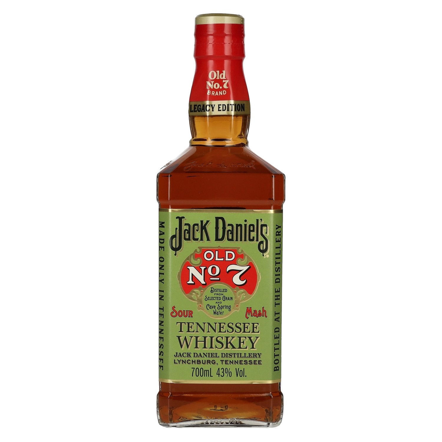 Jack Daniel's Sour Mash Tennessee Whiskey LEGACY EDITION No. 1 - GREEN DESIGN 43% Vol. 0,7l