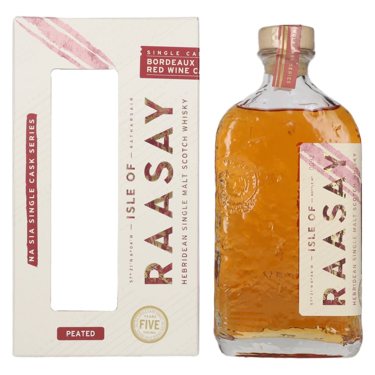 Isle of Raasay 5-Year-Old Bordeaux Red Wine Cask Single Malt 59.9% ABV 0.7l in a gift box