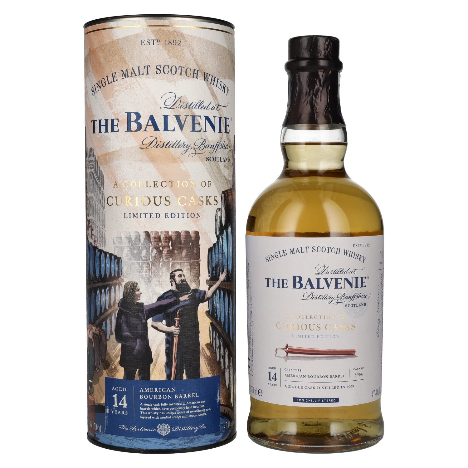 The Balvenie 14 Years Old A Collection of Curious Casks AMERICAN BOURBON BARREL 47,8% Vol. 0,7l in gift box