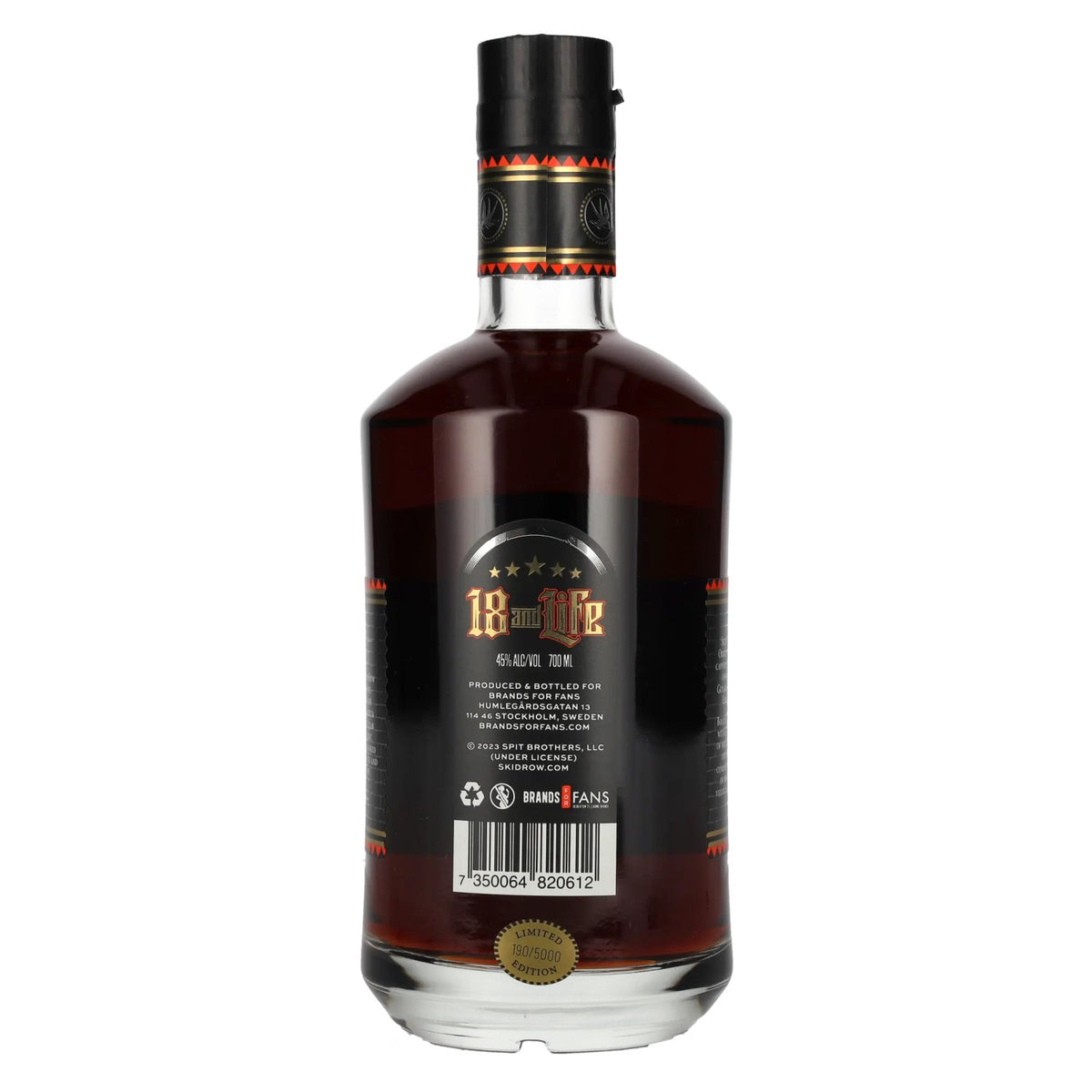 Skid Row 18 et Life, rhum ultra premium 35e anniversaire, 45 % vol., 0,7 l