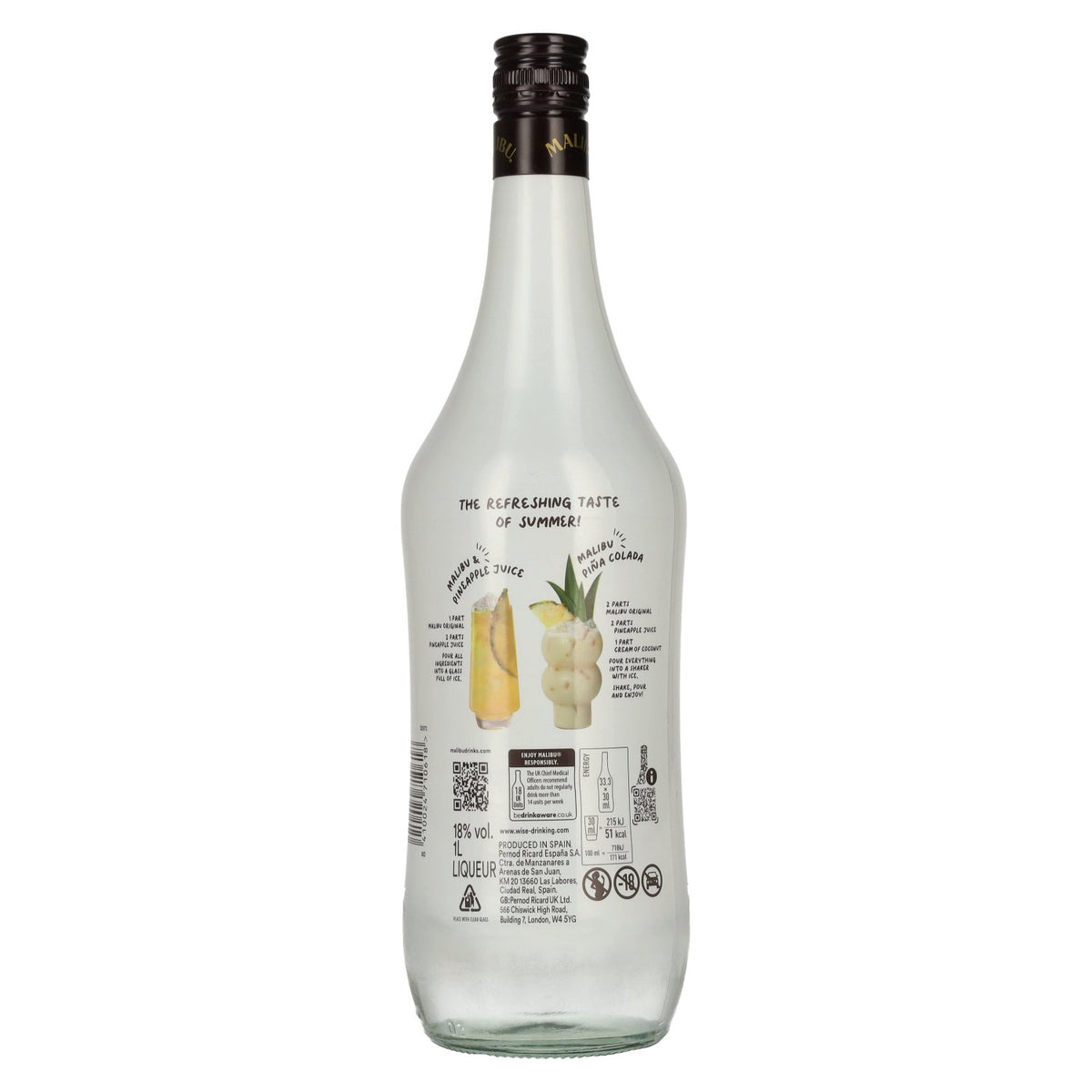Malibu Kokosnoot 18% Vol. 1l