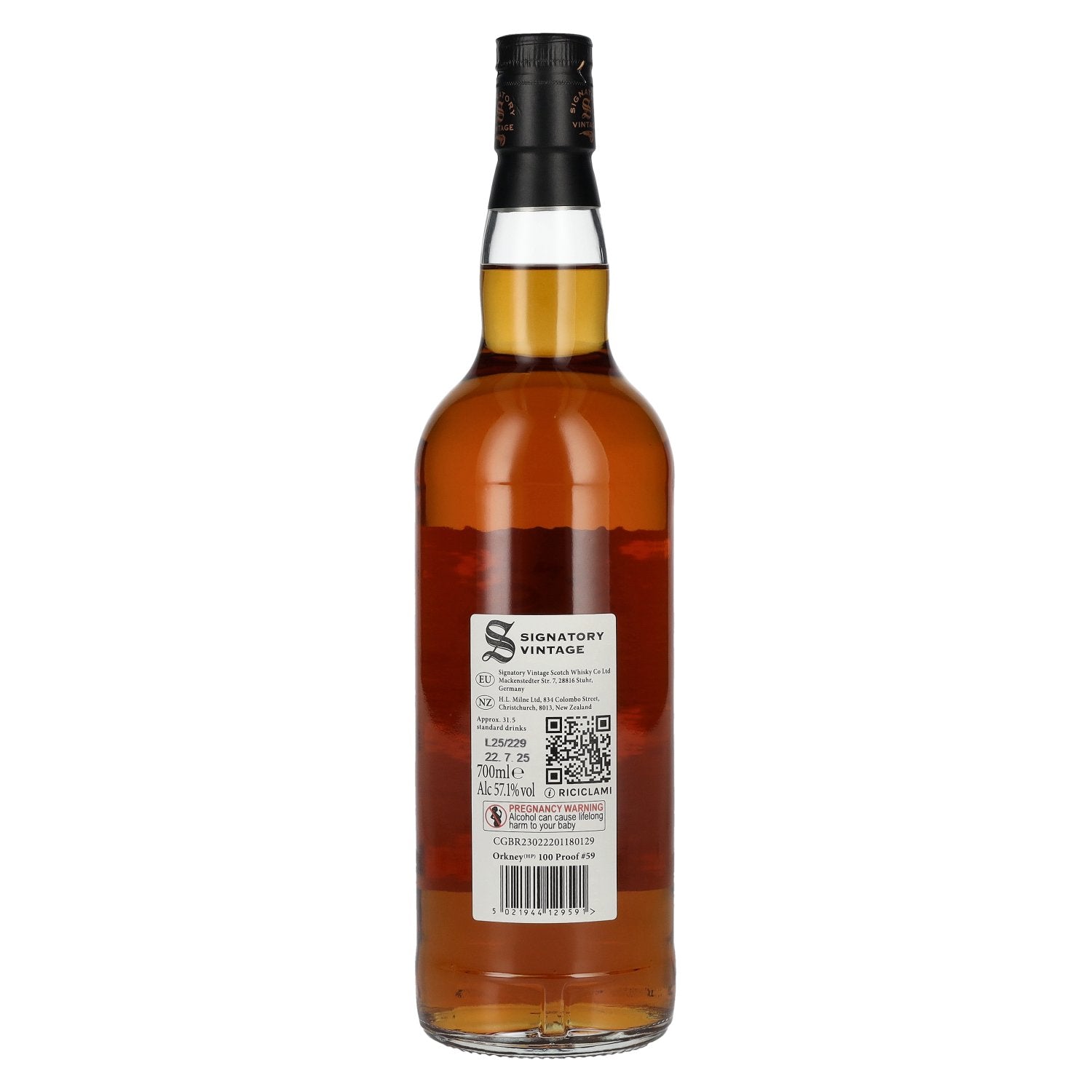 Signatory Vintage 100 Proof Edition ORKNEY (HP) 14 jaar oud Palo Cortado-vat #59 2011 57,1% vol. 0,7 l