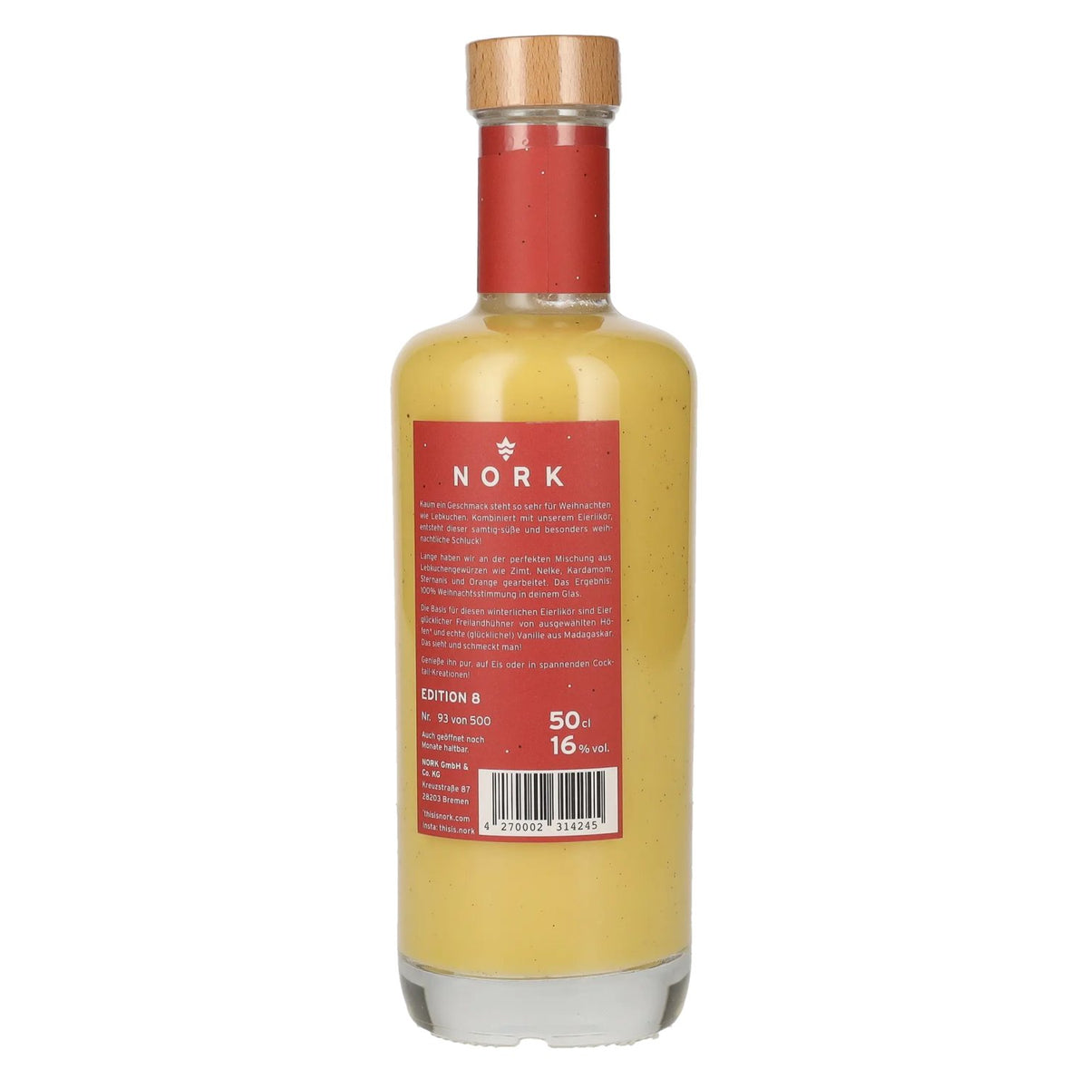 Liqueur aux œufs et au pain d'épices Nork, 16 % vol., 0,5 l