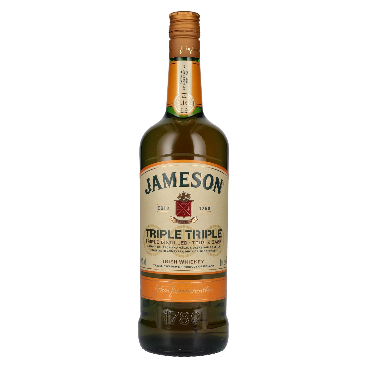 Jameson Triple Distilled &amp; Triple Cask Irish Whiskey 40% Vol. 1l
