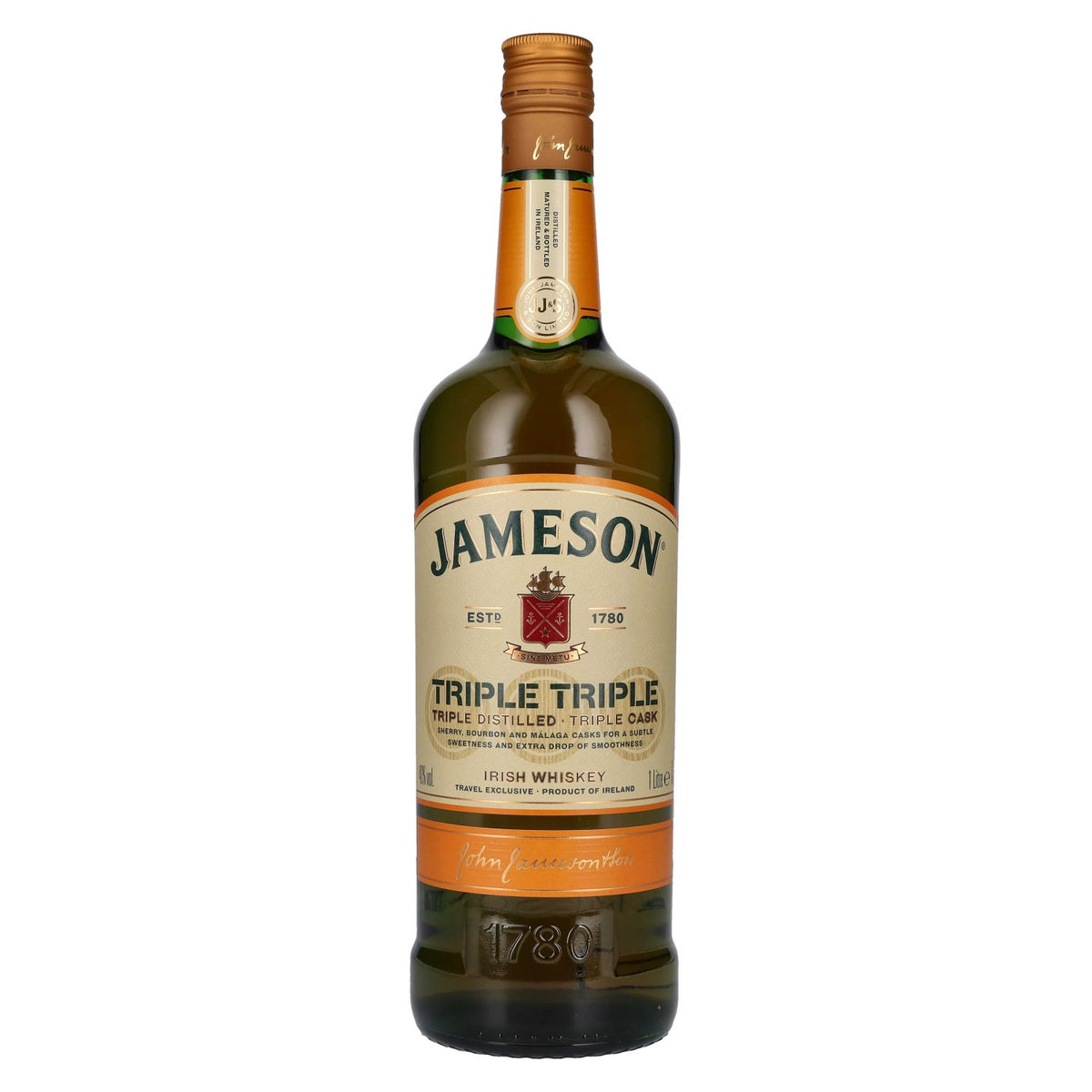 Jameson Triple Distilled &amp; Triple Cask Ierse whisky 40% vol. 1 l