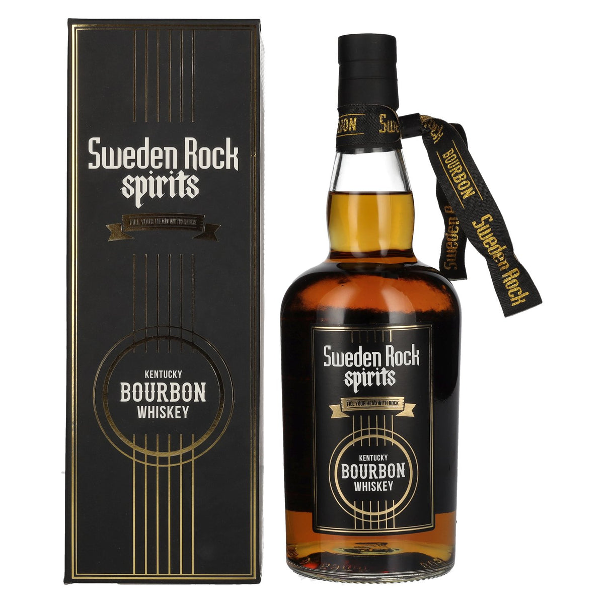 Sweden Rock Spirits Kentucky Bourbon Whiskey 44,7% vol. 0,7 l in geschenkverpakking