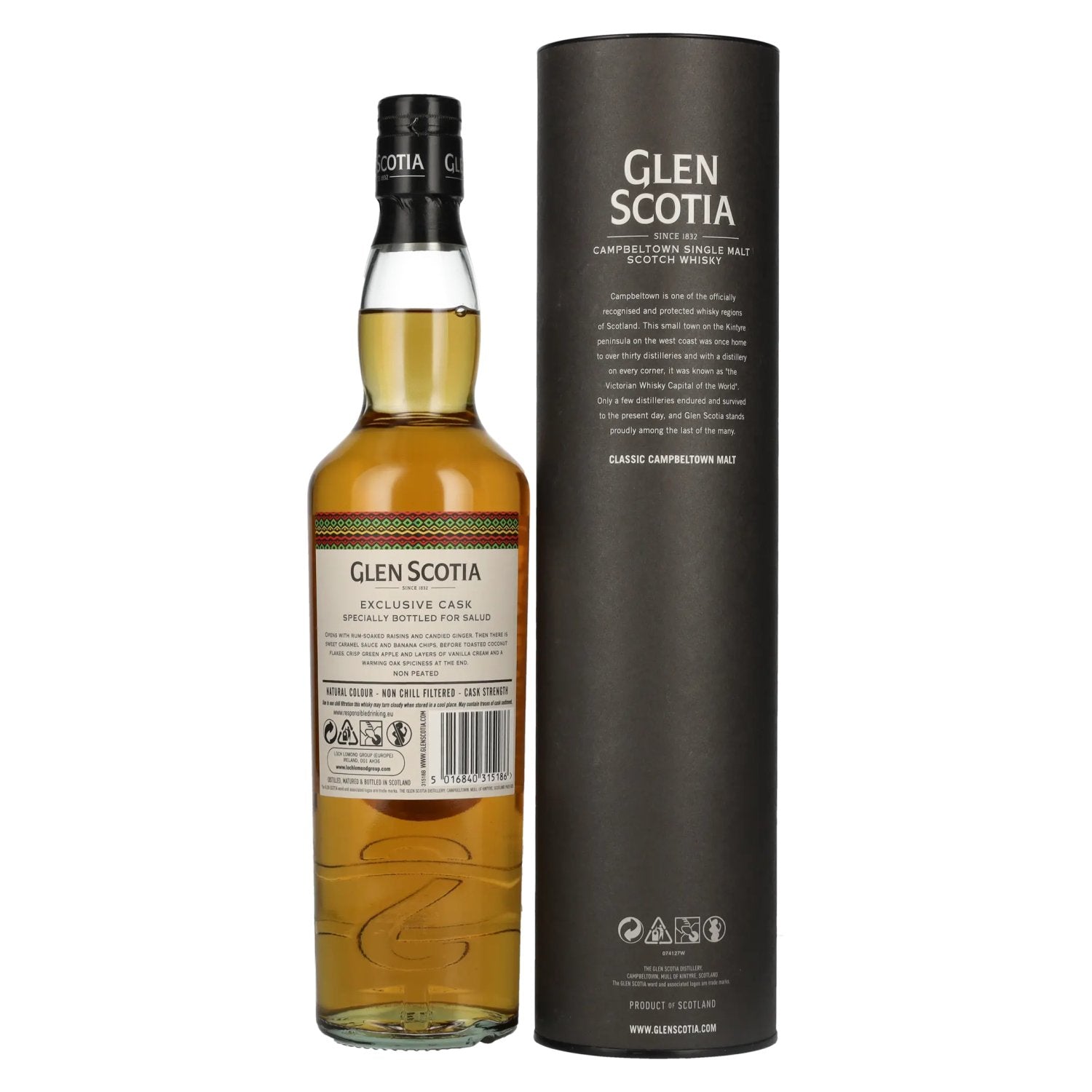 Glen Scotia 7 Years Old Single Malt Scotch Whisky 56,1% Vol. 0,7l in Geschenkbox