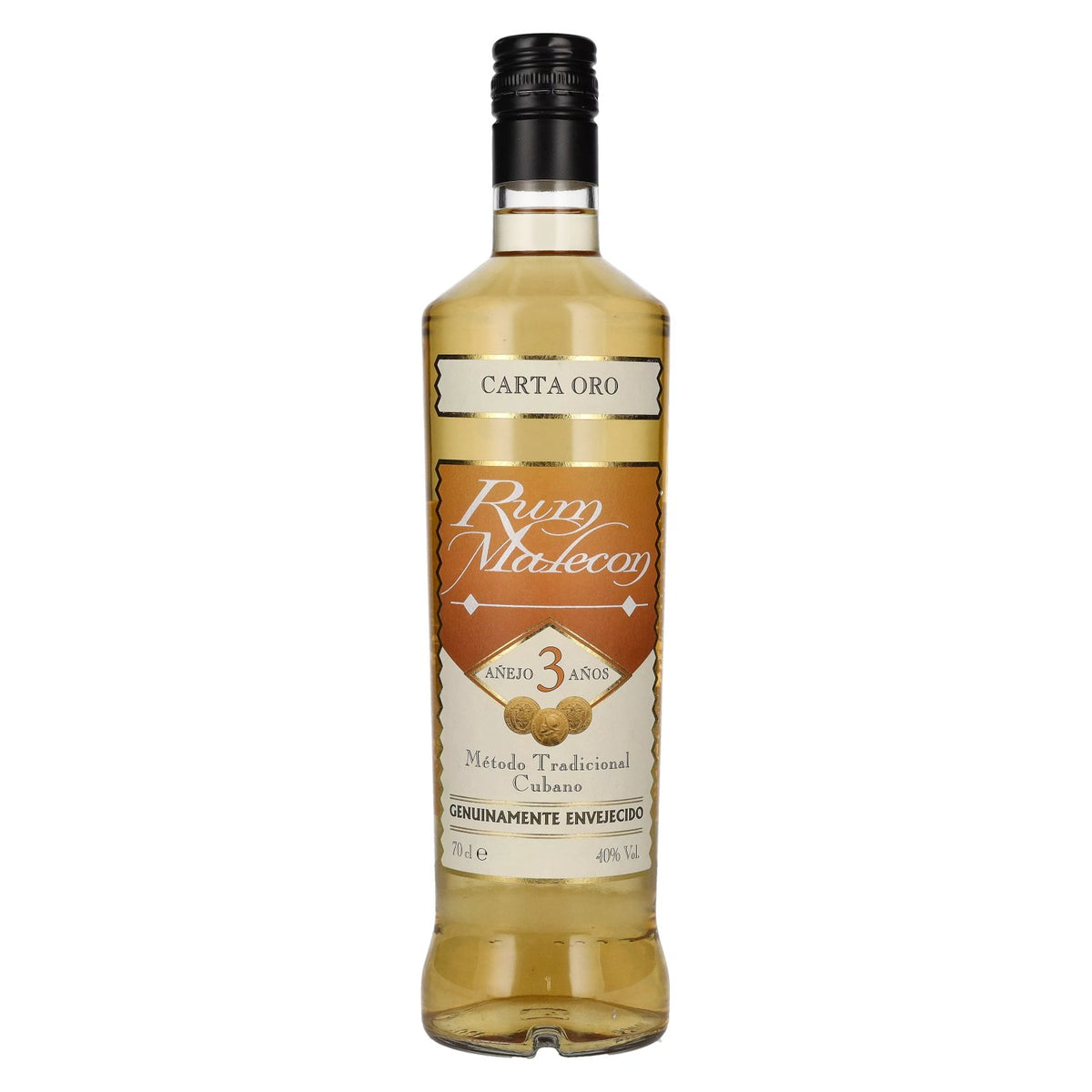 Rum Malecon Añejo 3 ans Carta Oro 40 % vol. 0,7 l