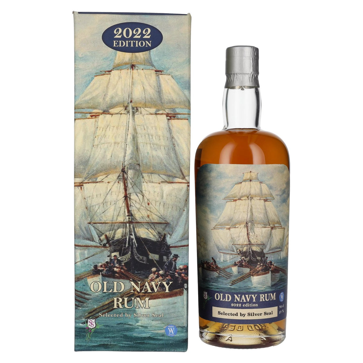 Silver Seal Old Navy Rum Édition 2022 57 % vol., 0,7 l, dans un coffret cadeau